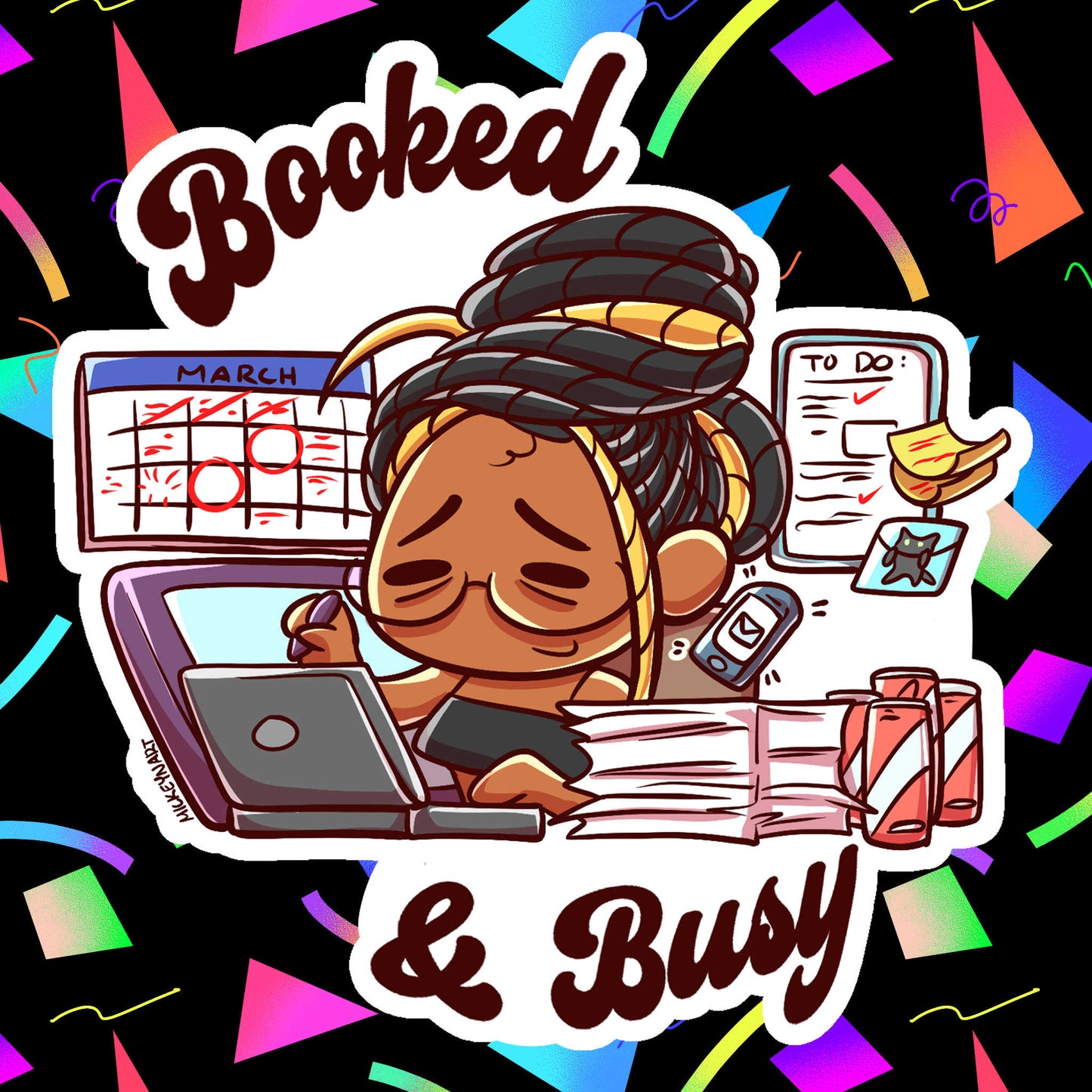 “Booked & Busy” Sticker