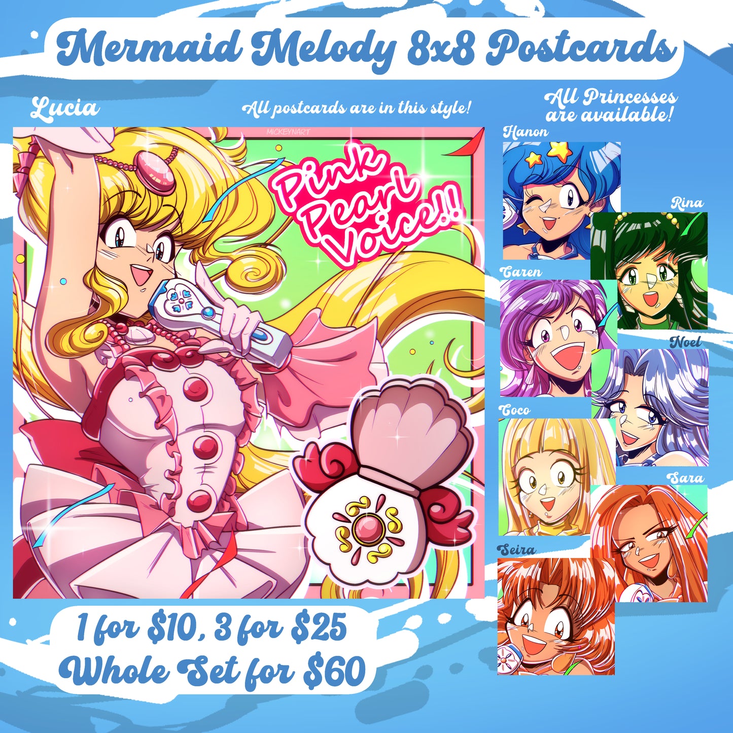 Mermaid Melody 8x8 Mini Print Set