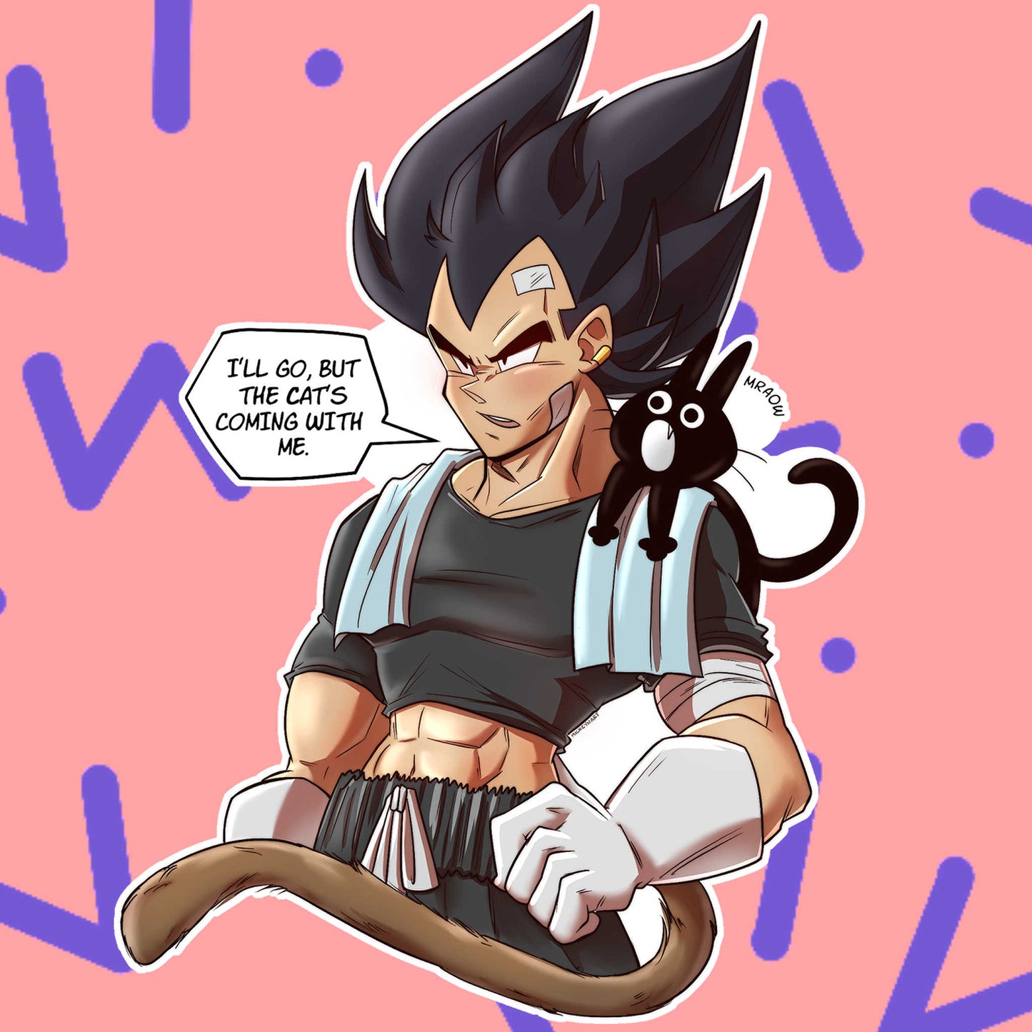 Vegeta and Scratch Sticker