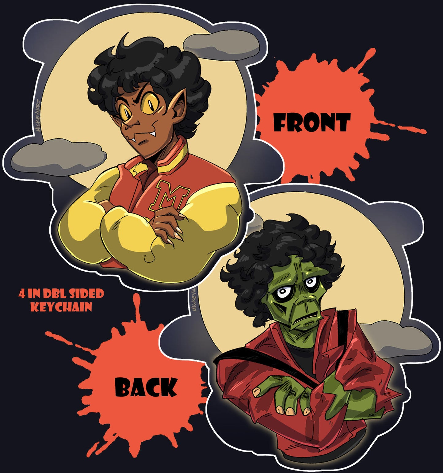 Thrilla MJ Double-Sided 4 inch Keychain