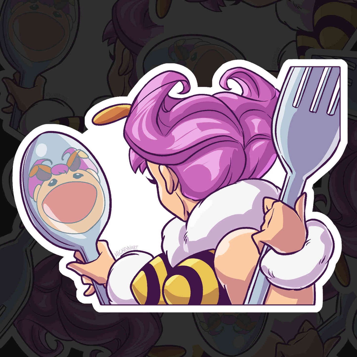 Q Bee 5 inch Sticker