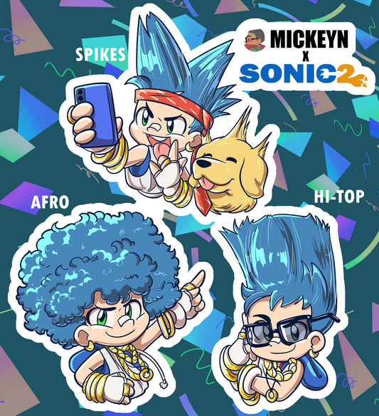 Sonic 2 Gijinka Sticker Set