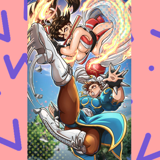 “Chunli vs Mai” 11x17 Poster Print