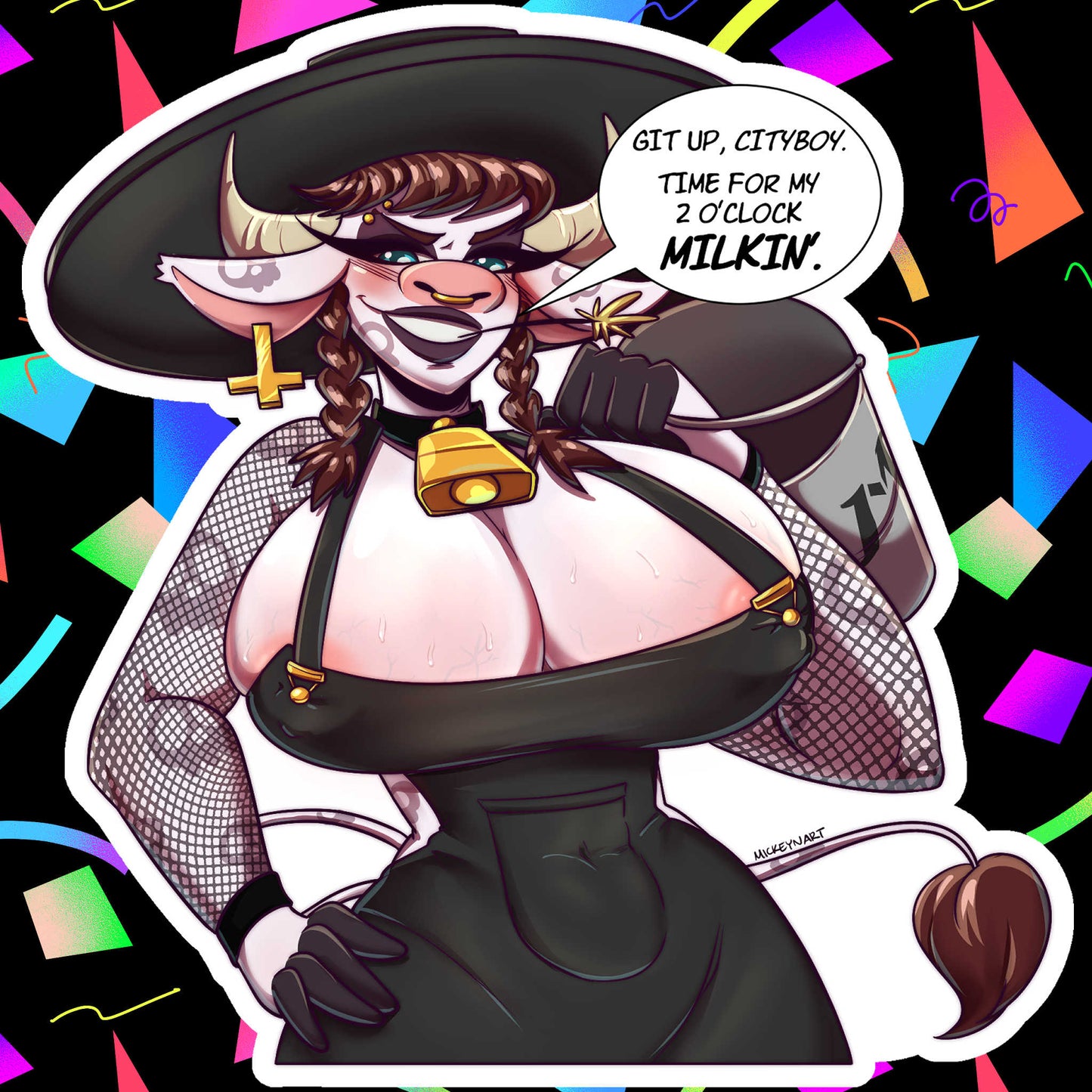 [NSFW] Y’all-ternative Cowgirl Dhalia Sticker (OC)