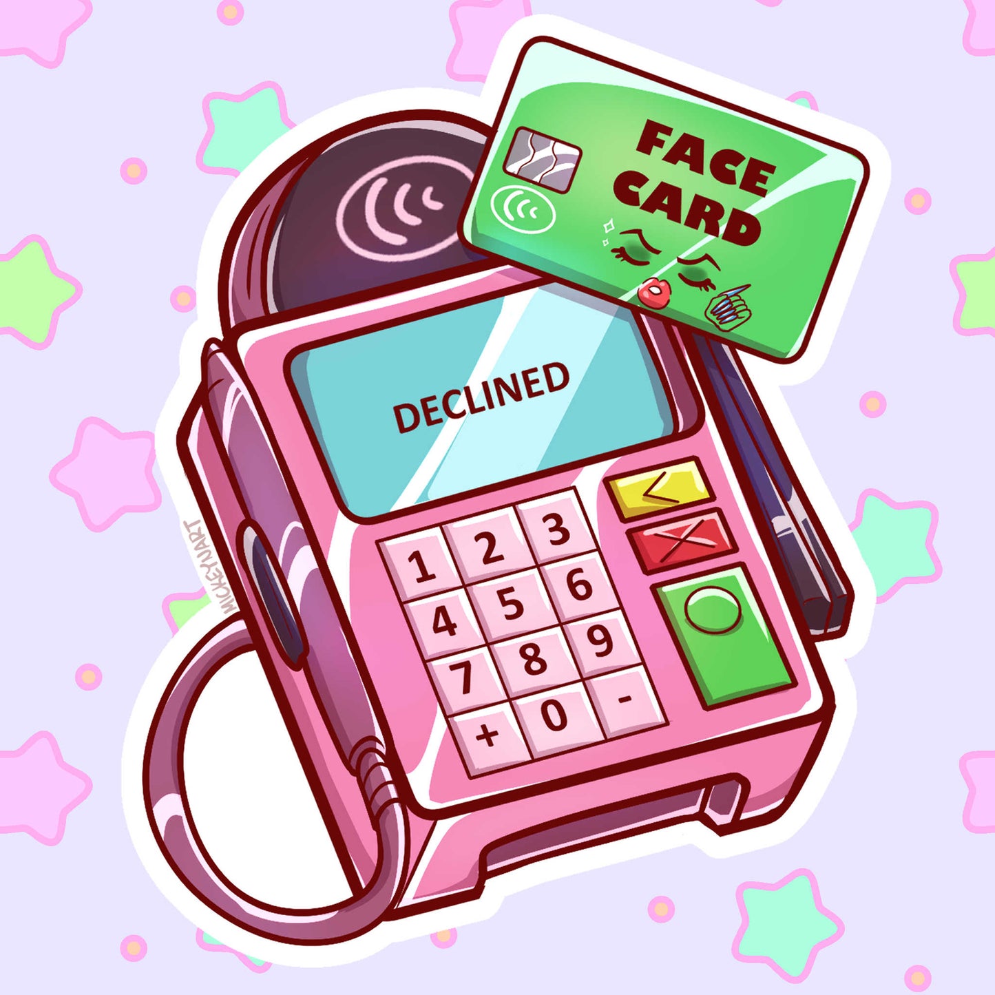 “Face Card: DECLINED” Sticker
