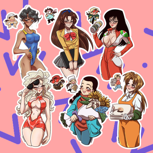 Golden Boy Babes Sticker Set
