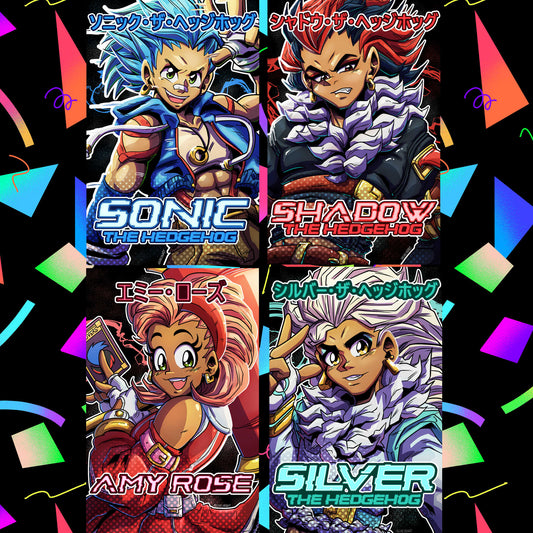 Sonic Gijinka 11x17 Poster Print Set